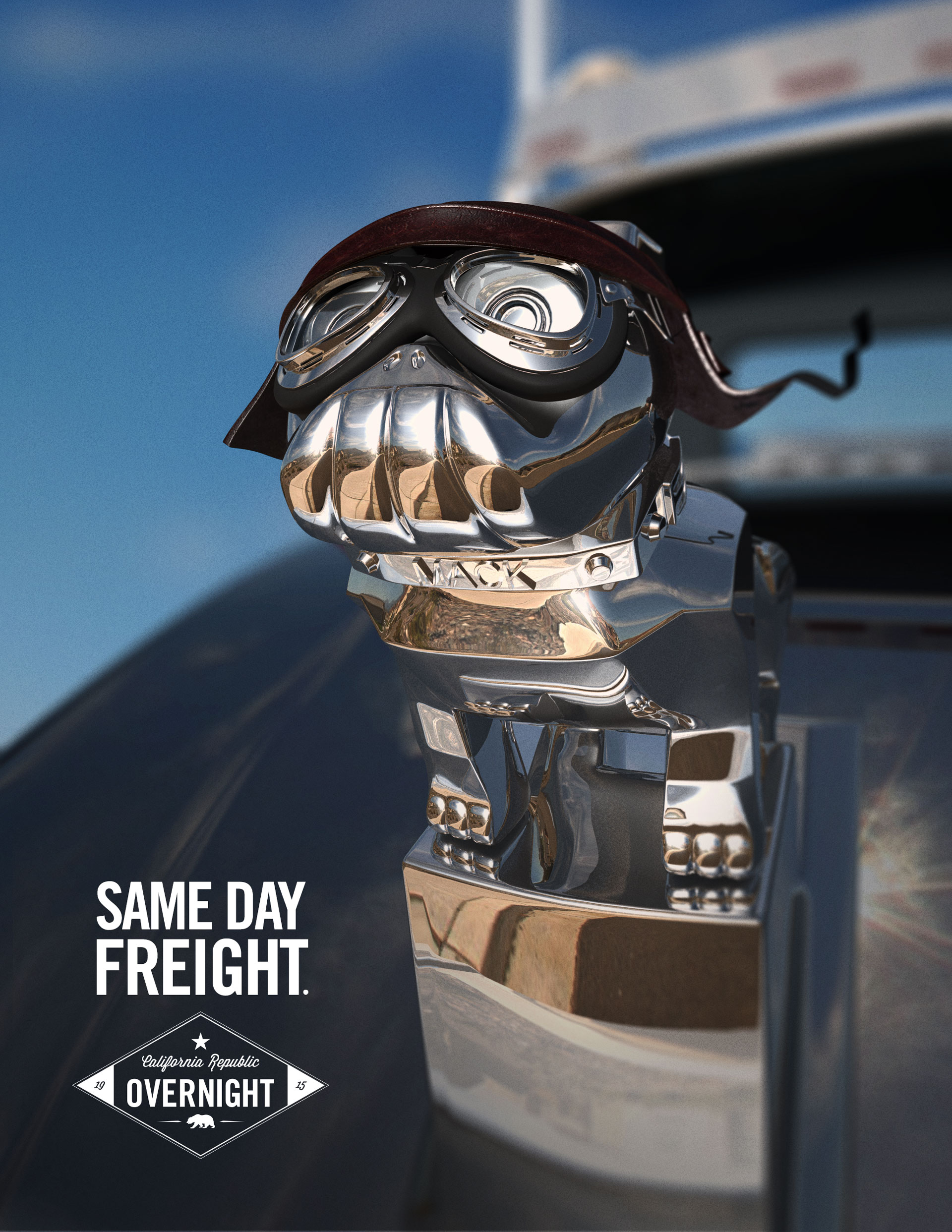 California Republic Overnight, Same Day Freight - Ad by Tidal Wave